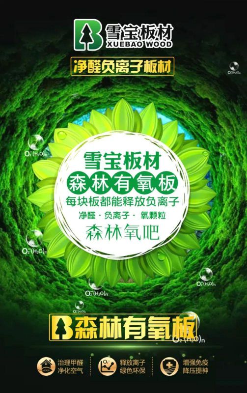 品牌產(chǎn)品|雪寶森林有氧板，有效釋放負(fù)氧離子長達(dá)15年